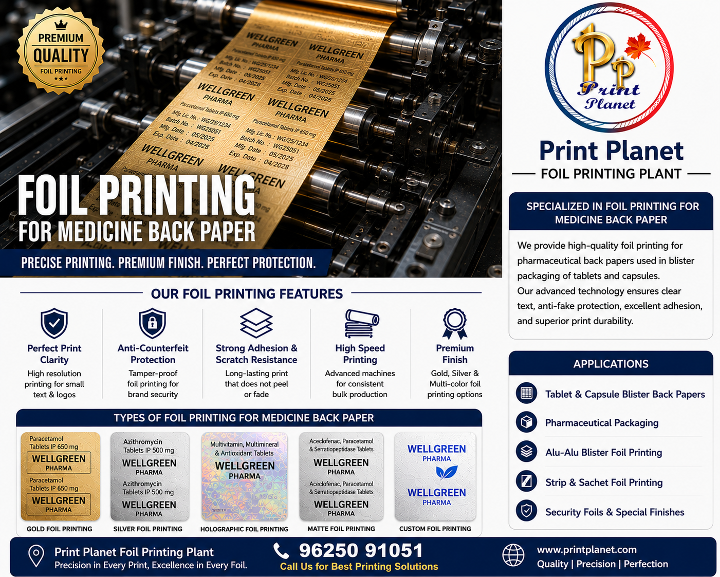 Foil Printing for Medicine Back Paper